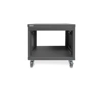 Digitus Rack 19" Universel 8U DN-48000, Acier Noir, Charge 136kg, Roulettes, Profondeur 460mm, Compatible Vis US/EU, Ventilation Passive