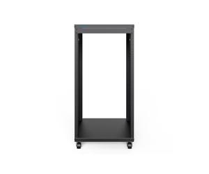 DIGITUS Rack Universel 19 Pouces - 21U - Rack Audio - Non monté - Noir | Profondeur utile de 457,8 mm - Filetage européen ou américain - Capacité de charge de 136 kg - Panneau aveugle 1U