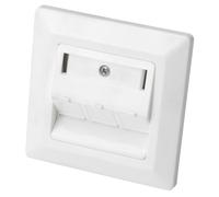 DIGITUS Rahmen + Platte 80x80mm für 3 Keystone Module weiss