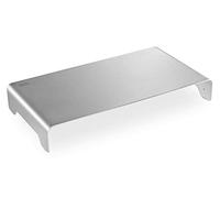 DIGITUS Rehausseur d'écran Design en Aluminium - Support d'écran - Charge Max. 10 kg - Non Glissant - Argenté, Large