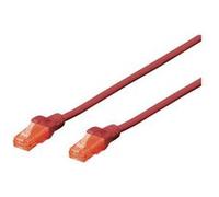 Digitus RJ45 Câble réseau, câble patch CAT 6 U/UTP 2.00 m rouge torsadé par paire G