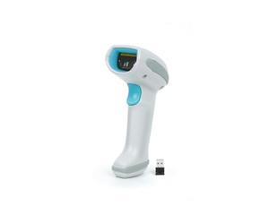 DIGITUS Scanner de Codes-Barres sans Fil - 300 lectures/s | Wi-Fi et Bluetooth - codes-barres 1D et 2D - Portée 100 m - Boîtier antibactérien - Capteur CMOS de 1 280 × 1 024 pixels