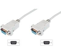 Digitus série Câble de raccordement [1x SUB-D femelle 9 pôles - 1x SUB-D femelle 9 pôles] 3.00 m beige