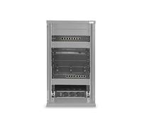 DIGITUS Set 10 Pouces - Armoire réseau 12 UH Soho-Serie Noir - Tablette - Bloc multiprise - Panneau de Brassage 8 Ports - Switch Gigabit 8 Ports - 10x câble réseau Cat 6 - Gestion des câbles