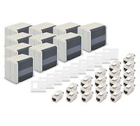 DIGITUS Set: Prise réseau Outdoor pour modules Keystone IP44 (10 pièces) - Avec prise réseau Cat-6A Keystone (20 pièces) - Convient pour câble de pose Ethernet Outdoor