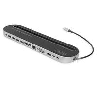 DIGITUS Station d'accueil USB-C - 12 ports - 1x HDMI, 1x VGA (4K@30Hz) - 4x USB 3.0 / USB 2.0, 2x USB Type-C - RJ45 LAN, jack audio, lecteur de carte - Noir