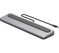 DIGITUS Station d'accueil - 12 Ports - 2X HDMI, 1x Displayport 8k 30Hz - 2X USB-A 3.2 Gen2, 1x Type-A 3.2 Gen1, 1x USB-C 3.2 Gen2 - 1x RJ45 - Lecteur de Cartes SD MicroSD - Prise Jack 3,5 mm - Gris