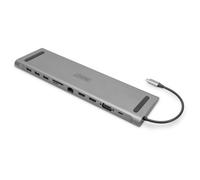 Digitus Station USB-C 11 ports, gris, 2x HDMI, VGA