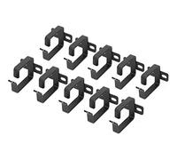 DIGITUS Support de guidage 44 x 60 mm, 10 Unités, Noir | Tôle d'acier - Pour les armoires Unique, Unique Light ou Server-N - Anneaux de gestion des câbles - avec matériel de fixation