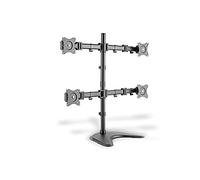 DIGITUS Support d'écran - Pied - 4 écrans - Jusqu'à 27 pouces - Jusqu'à 4x 8 kg - VESA 75x75, 100x100 - Noir