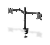 Digitus Support double écran DA-90400, pince de table pour 2 écrans 15-32" VESA 75/100 noir mat