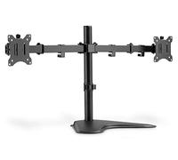 DIGITUS Support d'écran - Support - 2 écrans - Jusqu'à 32 pouces - Jusqu'à 2X 8 kg - VESA 75x75, 100x100 - Noir