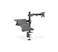 Digitus Bras pour écran 17-32" et plateau pour portable – 9 kg max chacun – fixation pince/œillet