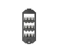 DIGITUS Support pour boîtier encastrable - pour 9 modules Keystone - Compatible OBO Bettermann, Ackermann - Sortie à 45° - Métal - Noir