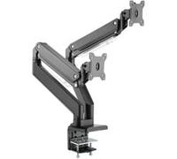 Digitus Support d'écran double 35" 2x15 kg pince et vérin à gaz VESA 75/100 noir