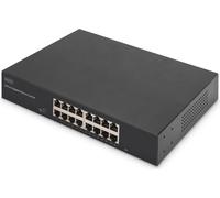 DIGITUS Switch 16-Port Gigabit, 19" unmanaged schwarz