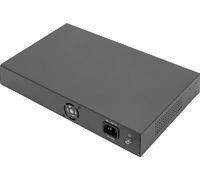 DIGITUS Commutateur réseau Fast Ethernet PoE 26 ports - 24x 100 Mbps RJ45 + 1x Gbps RJ45 combiné + 1x port SFP - 19 pouces - 185W PoE budget - 10/100 Mbps