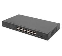 Digitus Commutateur réseau Gigabit 24 ports, 19 pouces, Unmanaged, 2 ports SFP