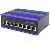 DIGITUS Switch Ind. 8-Port 10/100 Unmanaged blau