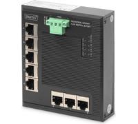 DIGITUS Switch Ind. 8-Port Gigabit Flat Unmanaged schwar