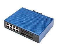 Digitus Switch industriel 8 + 4 ports 10G Uplink L3 Gigabit Ethernet administrable PoE