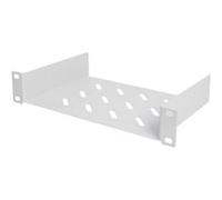 Digitus Étagère 1U 254 mm (10 po) — tôle d'acier perforée, profondeur 150 mm, gris
