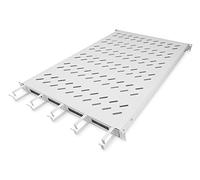 DIGITUS Tablette Fixe - 19 Pouces - 1U - pour armoires réseaux et Baies serveurs - A partir de 1000 mm de Profondeur - avec Passage de câbles intégré - Gris