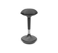 DIGITUS Tabouret Ergonomique - réglable en Hauteur par vérin à gaz - Tabouret de Bureau - Fonction Bascule - Charge de 125kg - Assise pivotante - Noir