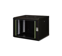 Digitus Unique DN-19-07-U-SW Boîtier Mural 19" 7U 600x450mm, Porte Verre, Acier, Noir (RAL 9005), Charge Max. 100kg, IP20