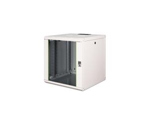 Digitus Unique DN-19-12U-6/6 - Coffret mural 19" 12U 600x600mm (LxP) Gris RAL 7035, porte verre, charge max 100kg, IP20, acier robuste.