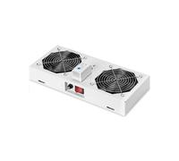 Digitus Unité de Ventilation Toit 19" 2 Ventilateurs 276 m³/h Gris, Montage Mural, 438x400x40mm, Réf DN-19-FAN-2-WM-T