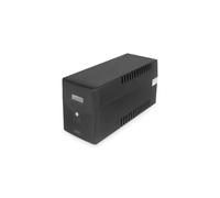 Digitus UPS Interactif Ligne 1.2kW/1.5kVA, 4 Prises CA, USB, RS-232, RJ-45, AVR, Pseudo-Sine, 162-290V, Batterie 2x12V 9Ah, LCD, <40dB