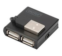 Digitus Hub USB 2.0 High-Speed 4 ports – 4x USB A femelle, 1x USB B mini mâle, câble inclus