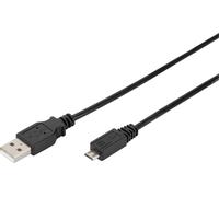 DIGITUS USB 2.0 Anschlusskabel Typ A -mikro B St/St 1.0m sw