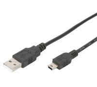 DIGITUS USB 2.0 Anschlusskabel Typ A -mini B St/St 1.0m, sw