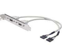 Digitus USB 2.0 Câble de raccordement [2x USB 2.0 mâle interne 5 pôles - 2x USB 2.0 type A femelle] 25.00 cm