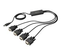 Digitus USB 2.0, série Câble adaptateur [1x USB 2.0 type A mâle - 4x SUB-D mâle