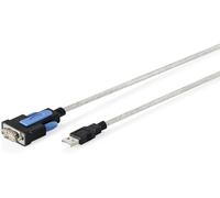 Digitus Câble adaptateur USB 2.0 vers RS232 DA-70170 – USB-A, DB9, 1,8 m, FTDI, rétention COM