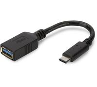 Digitus USB 3.0 Adaptateur [1x USB 3.0 femelle type A - 1x USB 3.0 mâle type C] AK-300315-001-S 0.15 m rond, connecteur