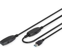 DIGITUS USB 3.0 Aktives Verlängerungskabel 15m, sw