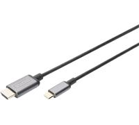 Digitus USB 3.0, USB 3.0 Câble adaptateur [1x USB 3.1 mâle type C, USB-C® mâle - 1x HDMI mâle] DA-70821 1.80 m connecteur