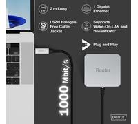 DIGITUS USB 3.2.RJ45 Ethernet Kabel S/FTP 5 m