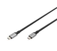USB 4 connection cable, TypeC to TypeC, AL-Housing PP Braid 4K@60Hz, PD3.0, 20Gbits/s, 3m, bl.