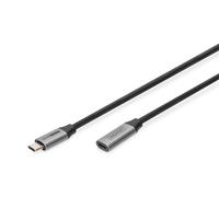DIGITUS USB-C/M to USB-C/F PD 60W Gen1 USB 3.0 Extension Cable 1 m 4K @ 60Hz