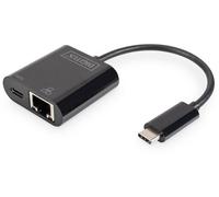 Digitus USB-C®, RJ45 Adaptateur [1x USB-C® mâle - 1x RJ45 femelle, USB-C® femelle] DN-3027 avec