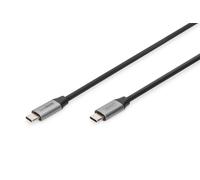 DIGITUS USB-C to USB-C, PD60W, Gen1 USB3.0 Connection Cable 1 m / 4 K