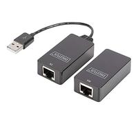 DIGITUS USB Extender - Portée 45 m - USB 1.1 - Câble réseau UTP, STP & S-FTP de Cat-5 - Plug & Play - Noir