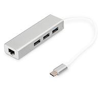 DIGITUS USB Typ C 3.0 Hub avec Gigabit Ethernet