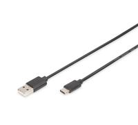 DIGITUS USB Type-C connection cable, type C to A M/M, 1.0m, 3A, 480MB, 2.0 Versi