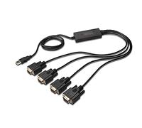 Digitus USB 2.0, série Câble adaptateur [1x USB 2.0 type A mâle - 4x SUB-D mâle 9 pôles] 1.50 m